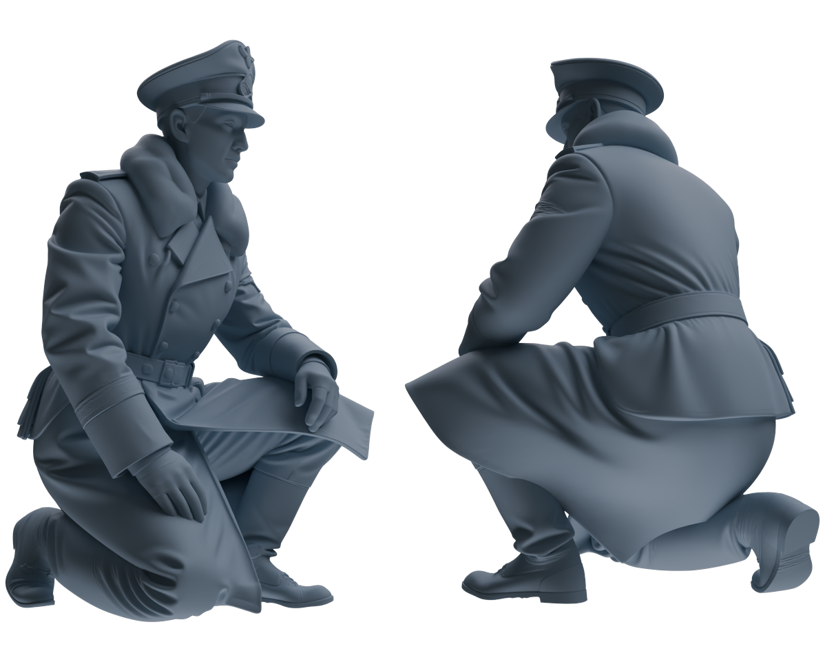 MRY-SFW LYGR705 WWII German Army War Scene Six-Person Daily Routine Group