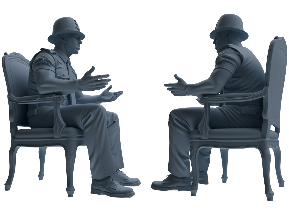 MRY-SFW LYGR802 Modern British Police Six-Person Conversation Group