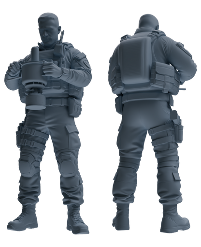 MRY-SFW SSTR208 Miniatures Soldier Model Kit Multi-Scenario Soldier Pose Modern Model 5 pcs