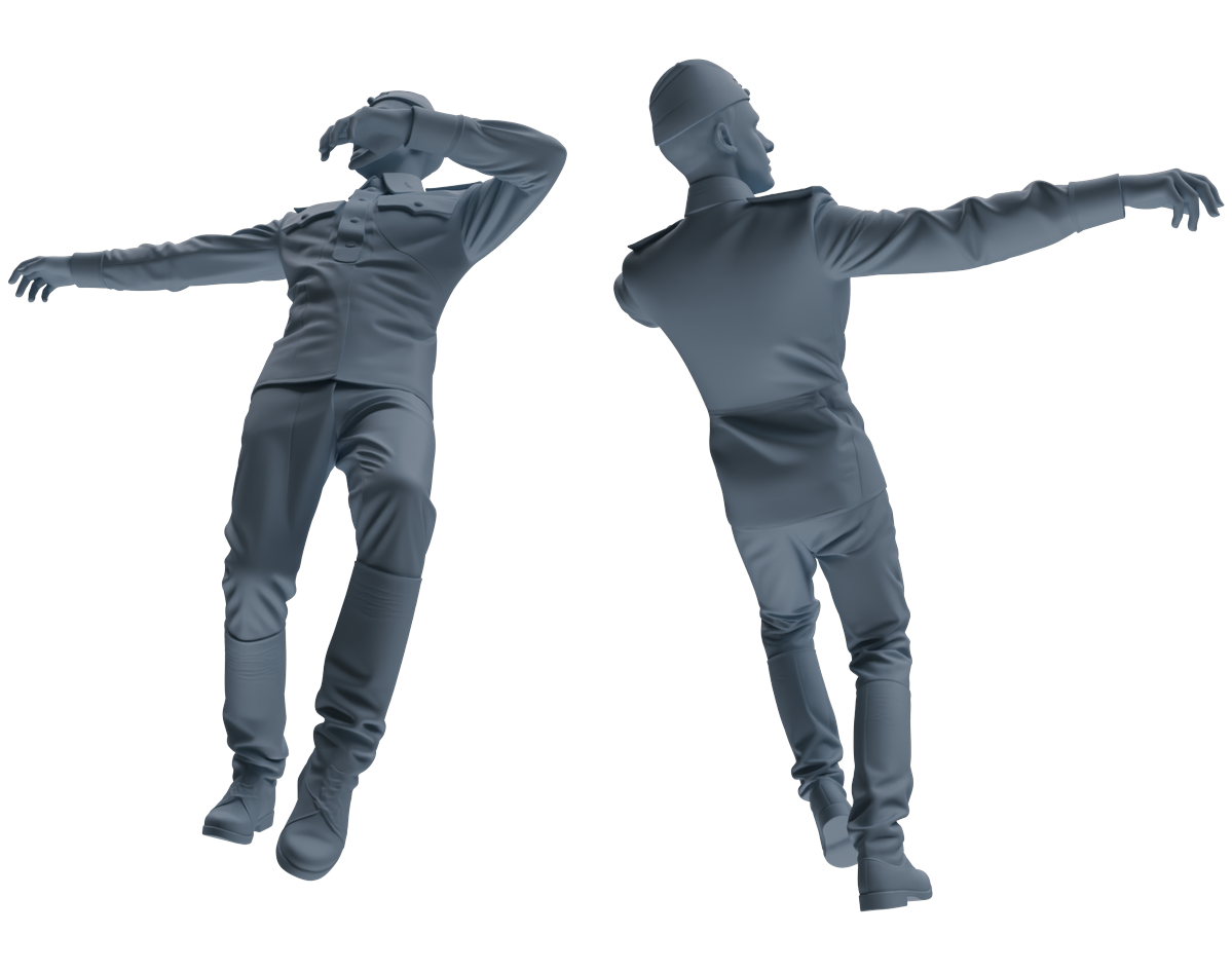 MRY-SFW LYGR733 WWII Soviet Army War Scene Six-Person Dancing Group