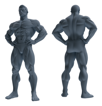 MRY-SFW LYTR829 Male Bodybuilder Figure Modern Model 6 pcs Miniature Car Diorama Figures Scene Props Accessories Resin