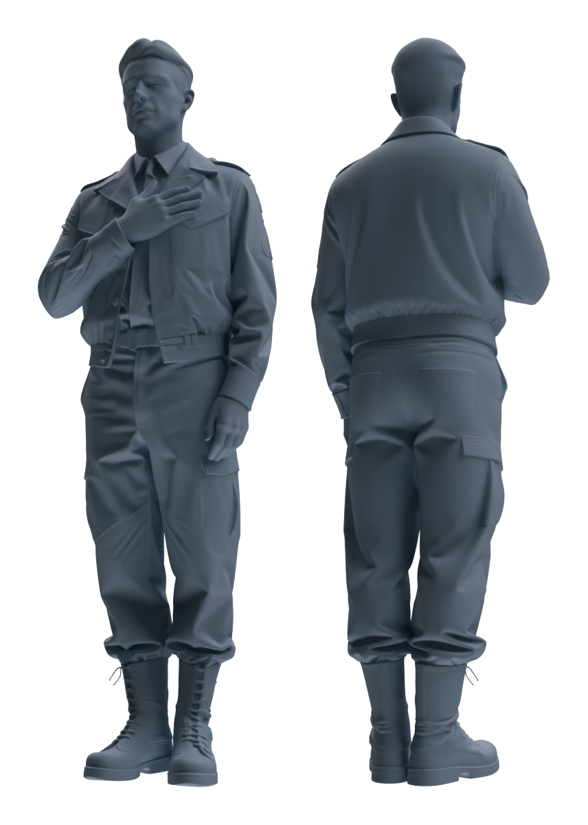 MRY-SFW LYGR596 Historical WWII U.S. Army Six-Person Command Group