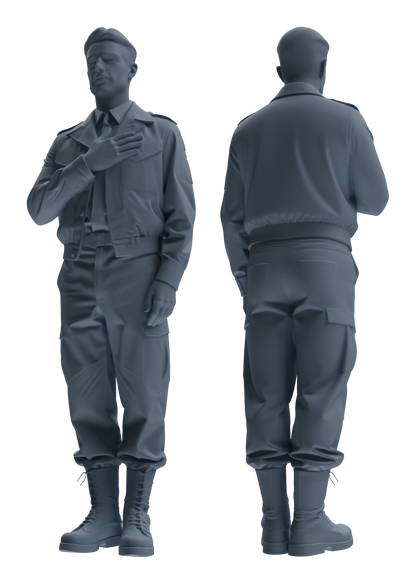 MRY-SFW LYGR596 Historical WWII U.S. Army Six-Person Command Group