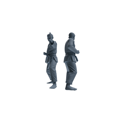 MRY-SFW LYTR815 Karate Male Athlete Figure Modern Model 6 pcs Miniature Car Diorama Figures Scene Props Accessories Resin