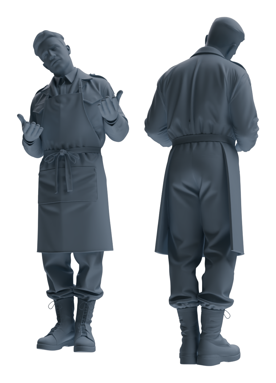MRY-SFW LYGR592 Historical WWII U.S. Army Seven-Person Mess Hall Group