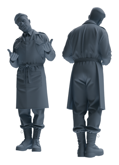 MRY-SFW LYGR592 Historical WWII U.S. Army Seven-Person Mess Hall Group