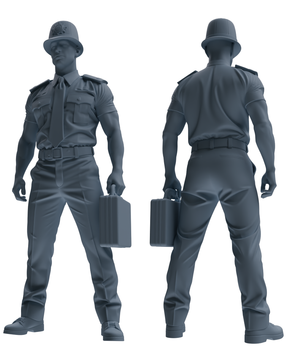 MRY-SFW LYGR799 Modern British Police Six-Person Carrying Group