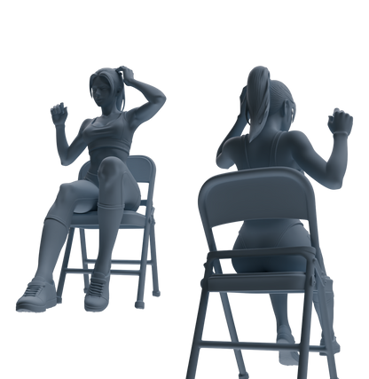MRY-SFW LYTR832 Resting Female Athlete Figure Modern Model 6 pcs Miniature Car Diorama Figures Scene Props Accessories Resin