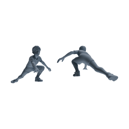 MRY-SFW LYTR819 Child Basketball Player Figure Modern Model 6 pcs Miniature Car Diorama Figures Scene Props Accessories Resin