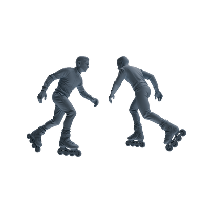 MRY-SFW LYTR799 Roller Skating Figure Modern Model 5 pcs Miniature Car Diorama Figures Scene Props Accessories Resin
