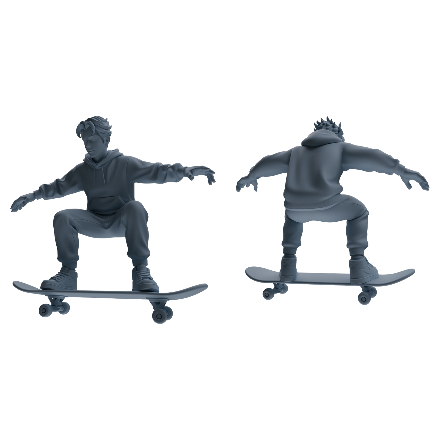 MRY-SFW LYTR800 Skateboard Figure Modern Model 5 pcs Miniature Car Diorama Figures Scene Props Accessories Resin