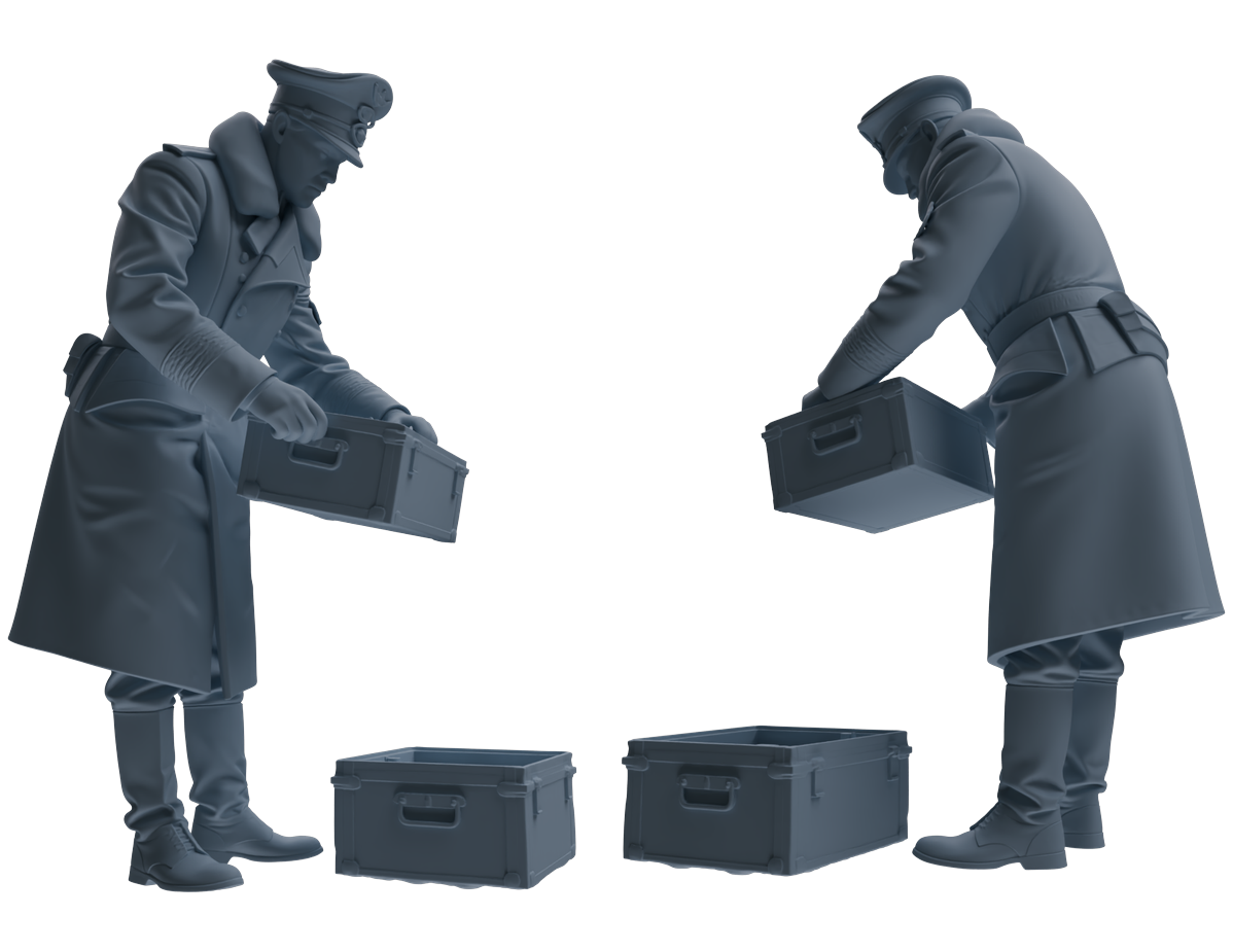 MRY-SFW LYGR711 WWII German Army War Scene Six-Person Combat Readiness Group