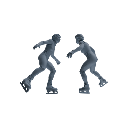 MRY-SFW LYTR801 Figure Skating Figure Modern Model 6 pcs Miniature Car Diorama Figures Scene Props Accessories Resin