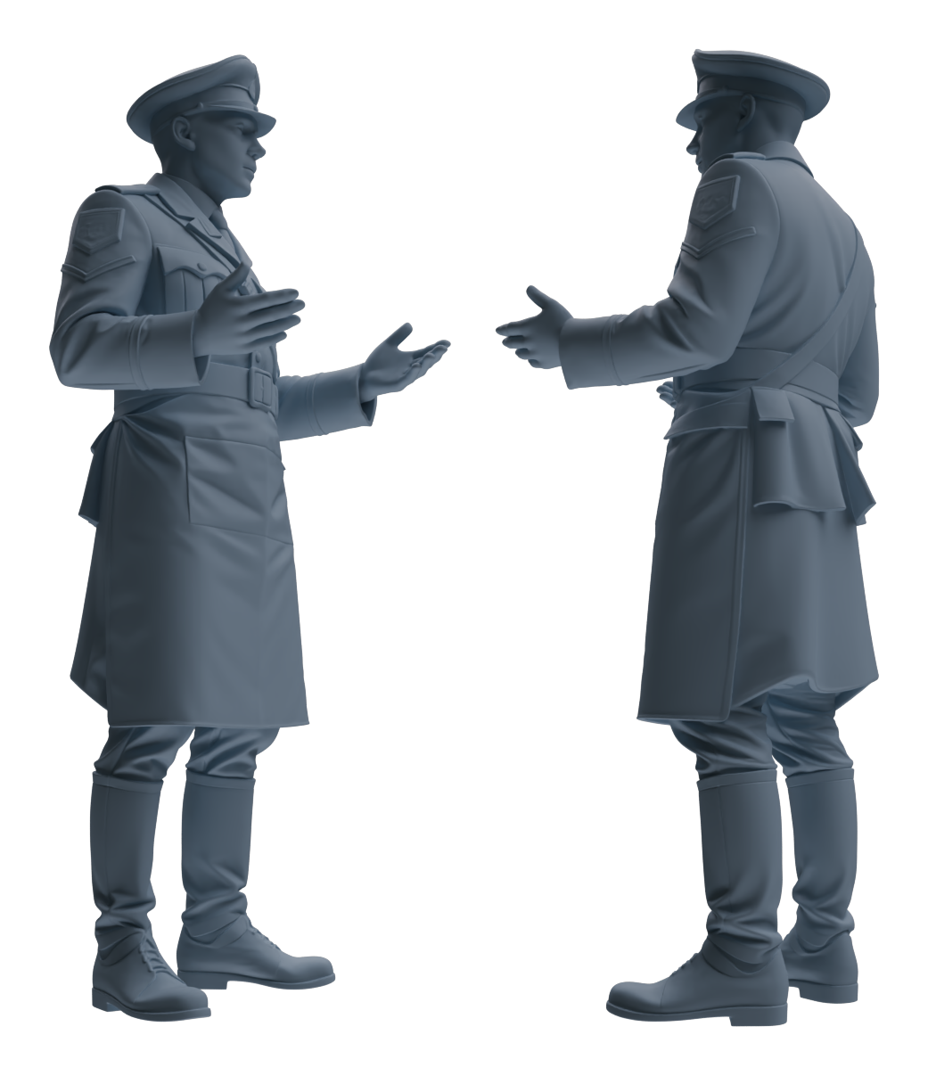 MRY-SFW LYGR580 WWII French Army Six-Person Mess Hall Group