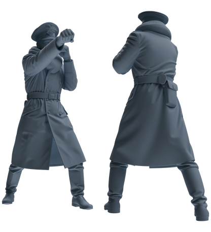 MRY-SFW LYGR704 WWII German Army Training Scene Six-Person Officer Combat Group