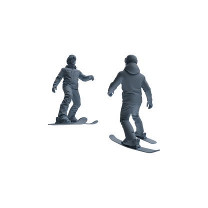MRY-SFW LYTR803 Skiing Figure Modern Model 6 pcs Miniature Car Diorama Figures Scene Props Accessories Resin