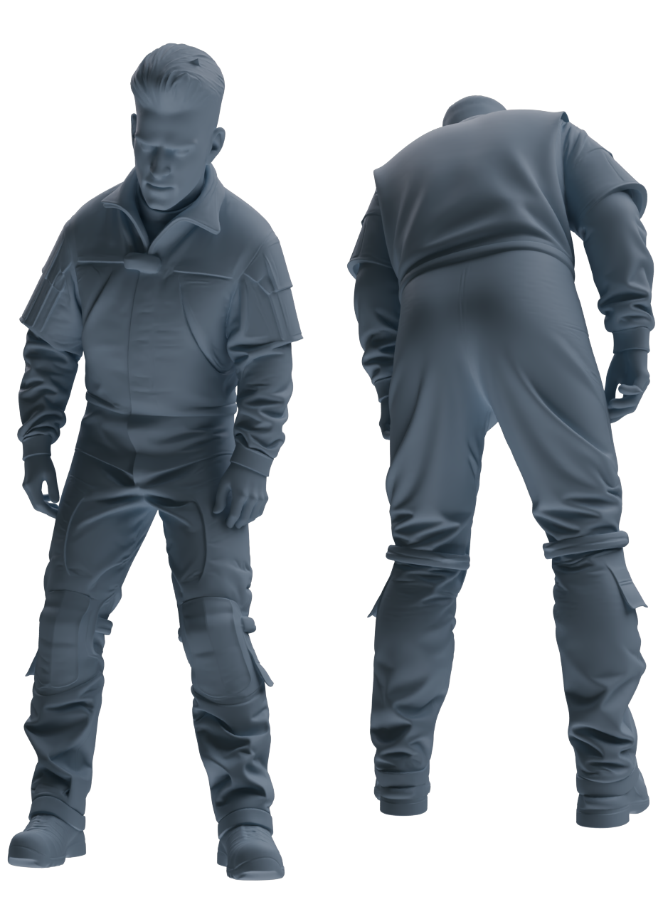 MRY-SFW LYGR694 Modern U.S. Military Six-Person Saluting Group