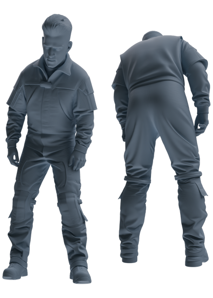 MRY-SFW LYGR694 Modern U.S. Military Six-Person Saluting Group