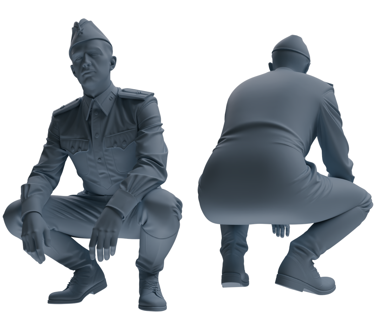 MRY-SFW LYGR731 WWII Soviet Army War Scene Six-Person Daily Routine Group