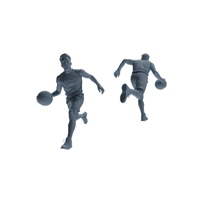 MRY-SFW LYTR806 Male Basketball Player Figure Modern Model 6 pcs Miniature Car Diorama Figures Scene Props Accessories Resin