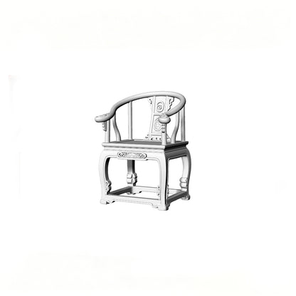 MRY-SFW LYTS526 3D Printed Chinese Tea Room Furniture Set, Unpainted White Resin, Miniature Dollhouse Diorama Accessories