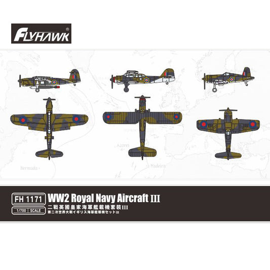 Flyhawk FH1171 1/700 WWII Royal Navy Aircraft III Plastic Model Kit