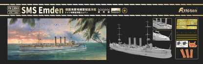 Flyhawk FH1306S 1/700 German Navy Cruiser SMS Emedn Model Ki – LCD 3D printed resin model kit, image 2