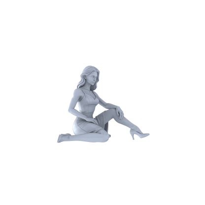 MRY-SFW LYTR559 Modern Urban Fashion Women Pose Group of 6 Miniature Car Diorama Figures Scene Props Accessories Resin