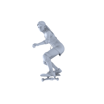 MRY-SFW LYTR553 Modern Street Skateboarders Pose Group of 6 Miniature Car Diorama Figures Scene Props Accessories Resin