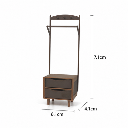 RHF0470 Modern living room scene with natural wood furniture set Modern miniature furniture set study and living room dollhouse accessories miniature