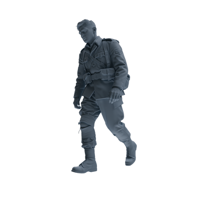 MRY-SFW SSTR181 Miniatures Soldier Model Kit Combat Soldier Pose Modern Model 6 pcs