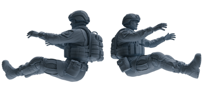 MRY-SFW SSTR182 Miniatures Soldier Model Kit Multi-Purpose Soldier Pose Modern Model 6 pcs