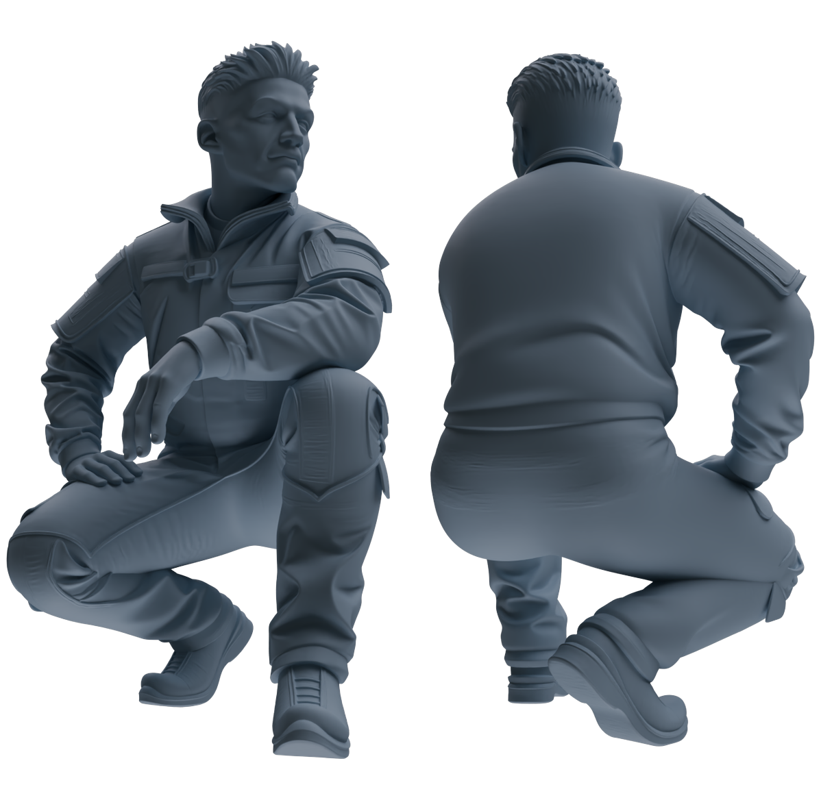 MRY-SFW LYGR683 Modern U.S. Military Six-Person Crouching Position