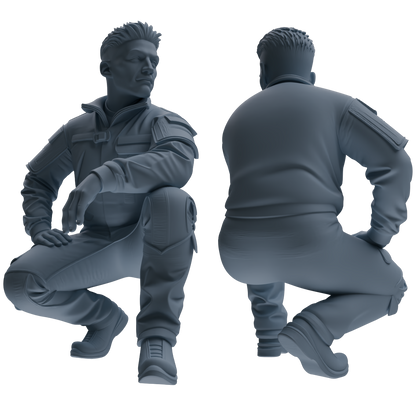 MRY-SFW LYGR683 Modern U.S. Military Six-Person Crouching Position