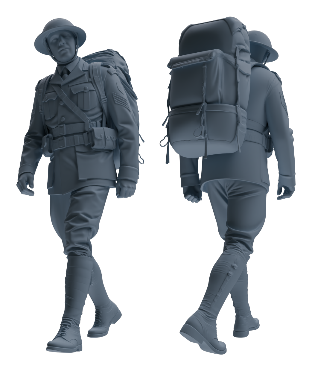 MRY-SFW LYGR598 Historical WWII British Army Six-Person Carrying Group