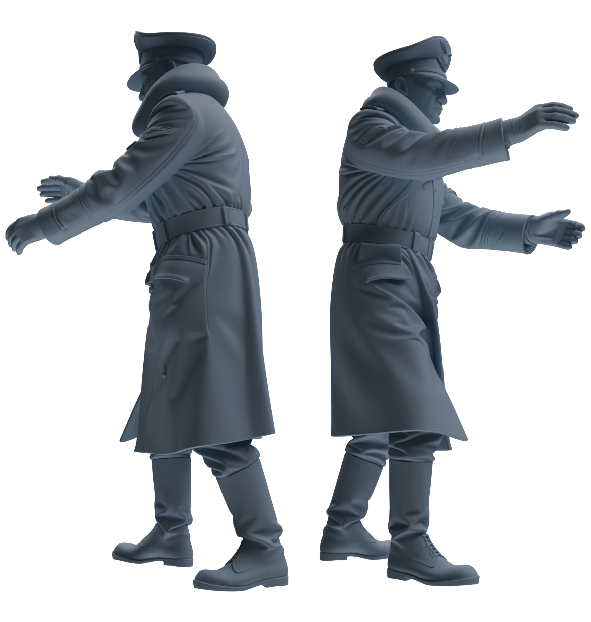 MRY-SFW LYGR712 WWII German Army Officer War Scene Six-Person Carrying Group