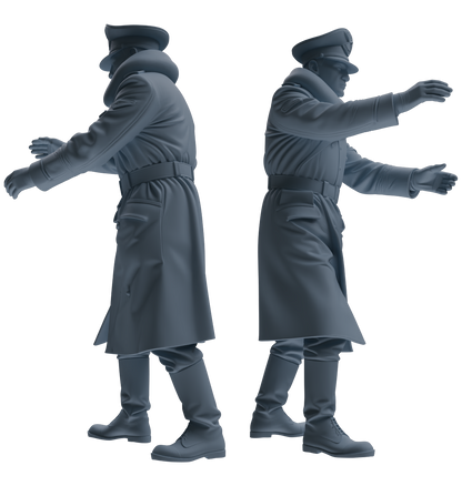 MRY-SFW LYGR712 WWII German Army Officer War Scene Six-Person Carrying Group