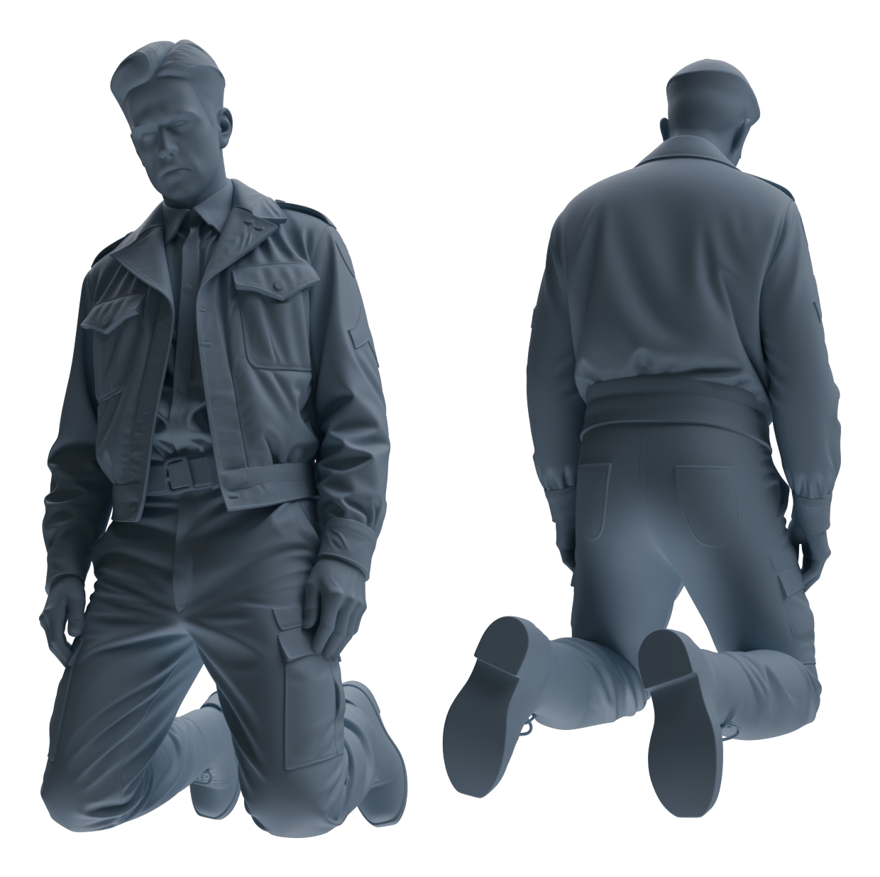 MRY-SFW LYGR596 Historical WWII U.S. Army Six-Person Command Group