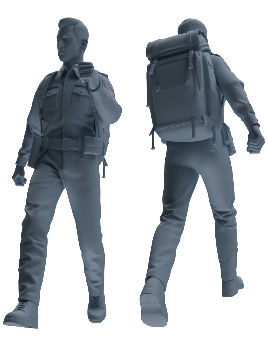 MRY-SFW LYGR678 Los Angeles Patrol Police Seven-Person Foot Patrol Group