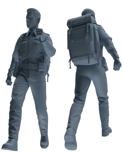 MRY-SFW LYGR678 Los Angeles Patrol Police Seven-Person Foot Patrol Group