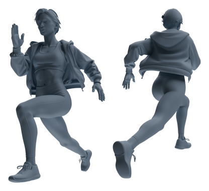 MRY-SFW LYTR827 Multi-scene Running Figure Modern Model 6 pcs Miniature Car Diorama Figures Scene Props Accessories Resin