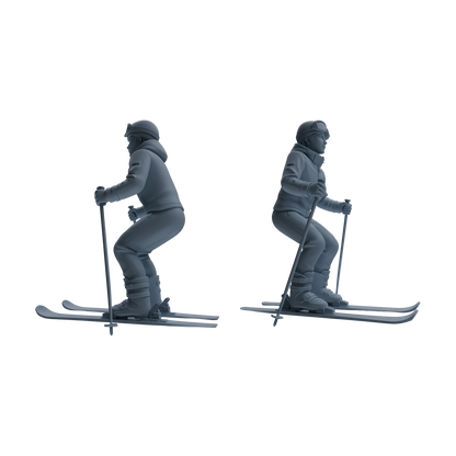 MRY-SFW LYTR803 Skiing Figure Modern Model 6 pcs Miniature Car Diorama Figures Scene Props Accessories Resin