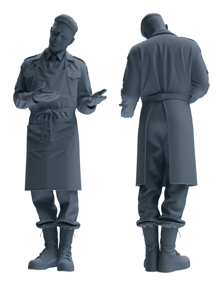 MRY-SFW LYGR592 Historical WWII U.S. Army Seven-Person Mess Hall Group