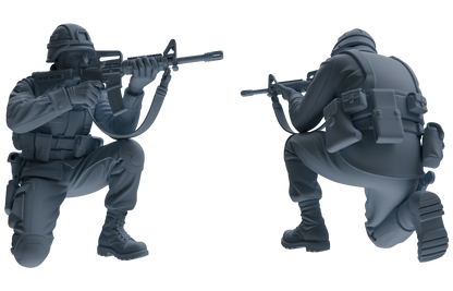 MRY-SFW SSTR207 Miniatures Soldier Model Kit Multi-Pose Combat Soldier Modern Model 6 pcs