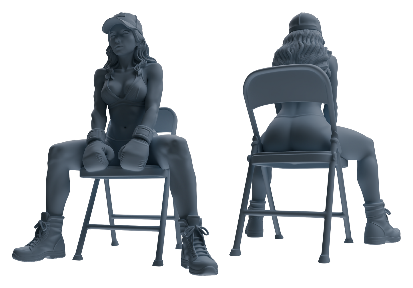 MRY-SFW LYTR828 Female Boxer Figure Modern Model 6 pcs Miniature Car Diorama Figures Scene Props Accessories Resin