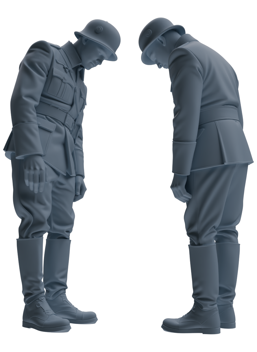 MRY-SFW LYGR702 WWII German Army Story Scene Six-Person Vehicle Rollover Accident Group
