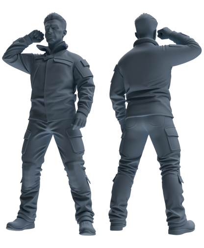 MRY-SFW LYGR694 Modern U.S. Military Six-Person Saluting Group