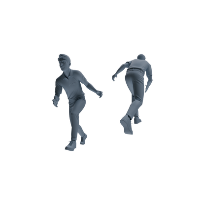 MRY-SFW LYTR797 Bowling Figure Modern Model 6 pcs Miniature Car Diorama Figures Scene Props Accessories Resin