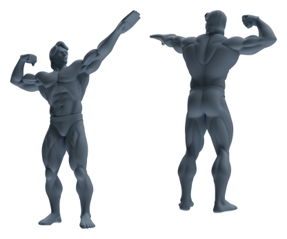 MRY-SFW LYTR829 Male Bodybuilder Figure Modern Model 6 pcs Miniature Car Diorama Figures Scene Props Accessories Resin