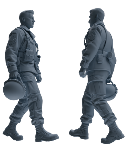 MRY-SFW SSTR199 Multi-Functional Combat Soldier Pose Modern Model 6 pcs